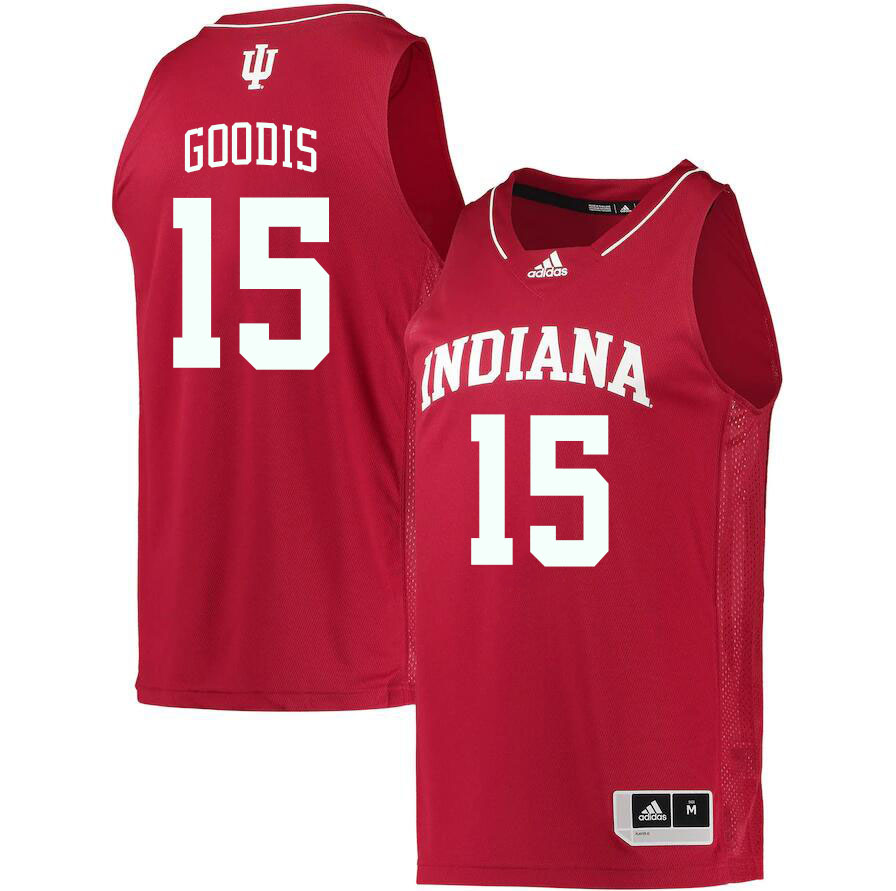 Men #15 James Goodis Indiana Hoosiers College Basketball Jerseys Stitched Sale-Crimson